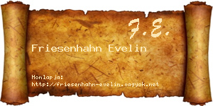 Friesenhahn Evelin névjegykártya